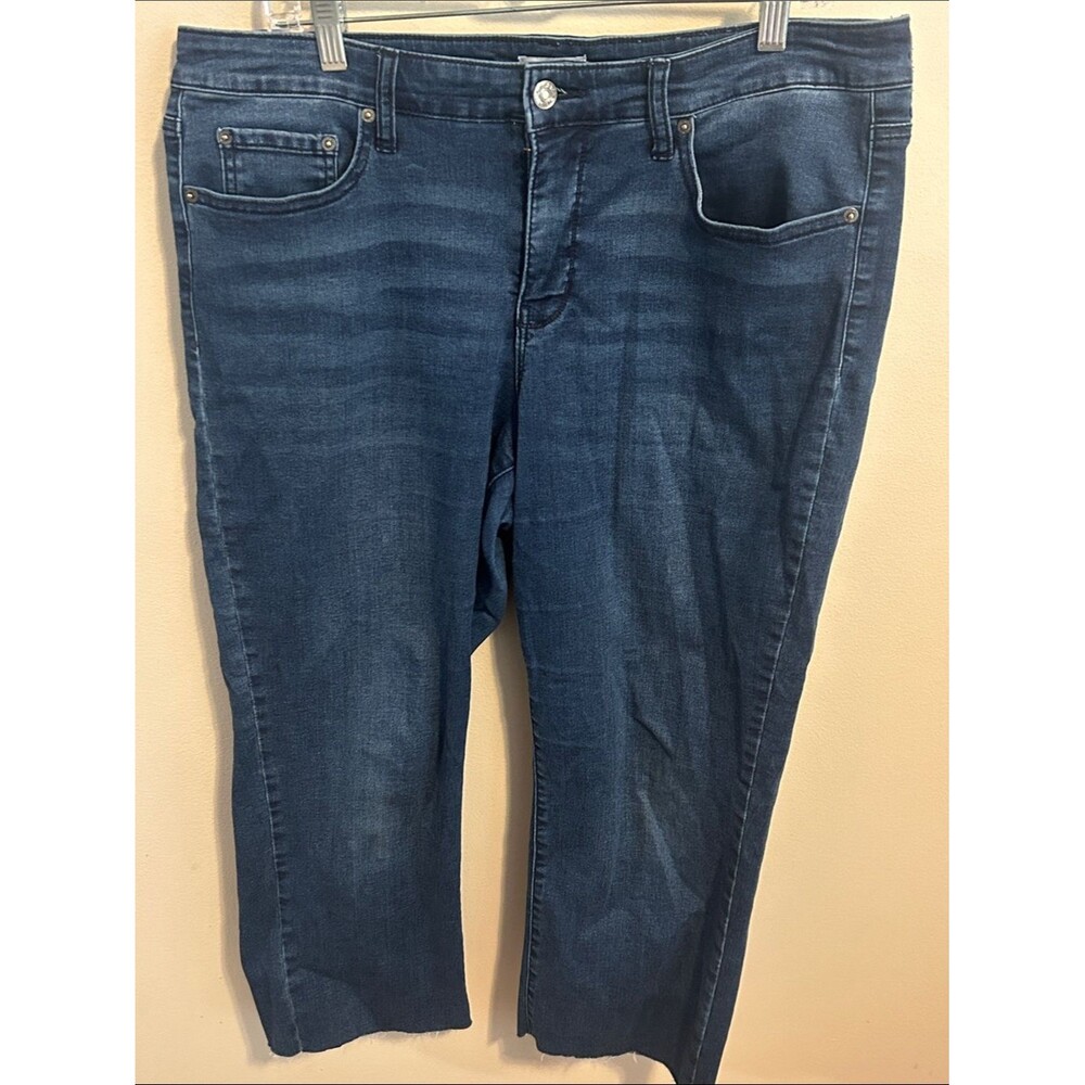 Wonderly Mid Rise Skinny Crop Jeans Medium Wash Size 12